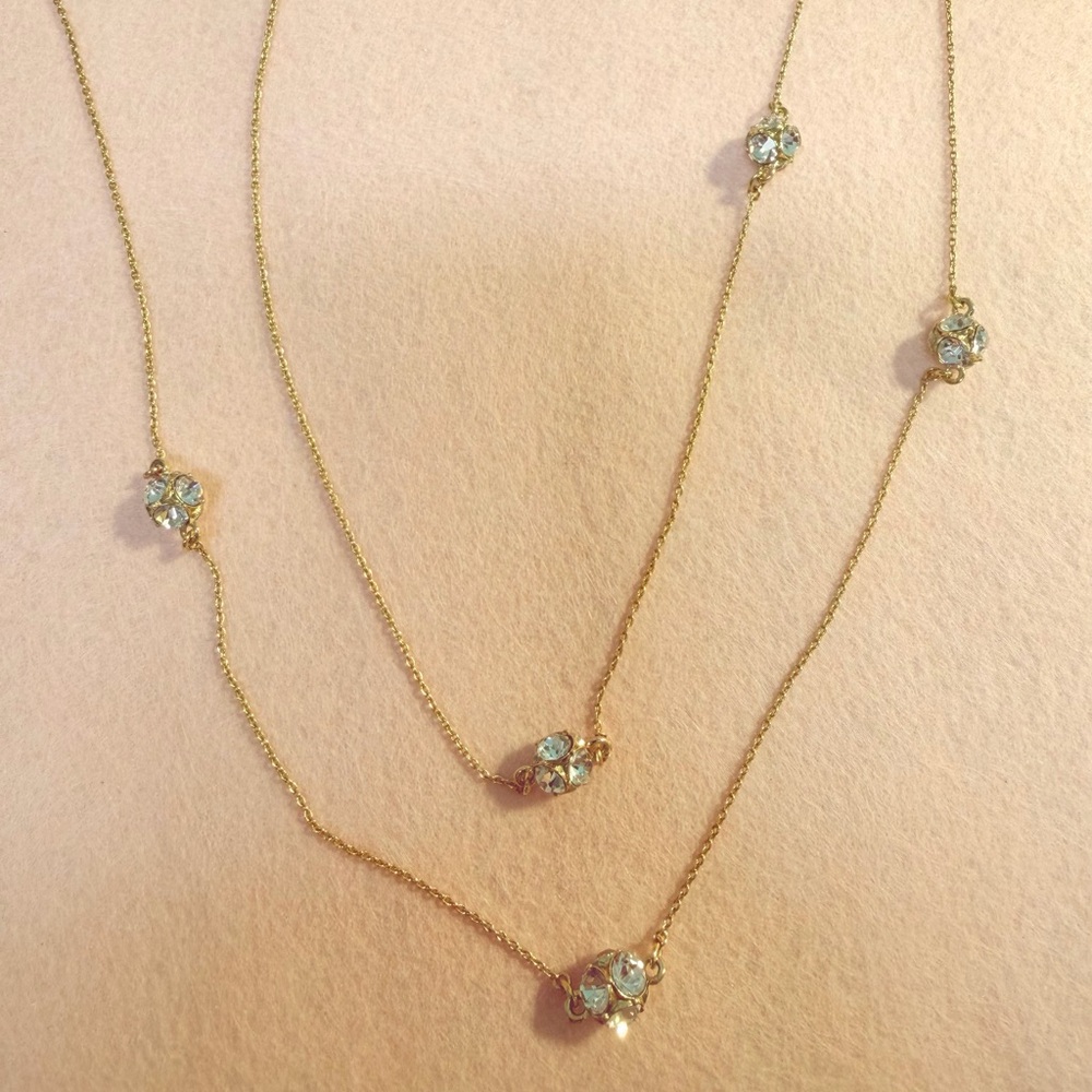 Kate Spade Elegant Gold plated Necklace with Crystal Accents